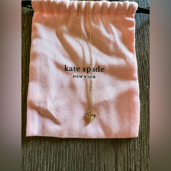 NWT Disney🐭 X Kate Spade ♠️ New York Minnie Mouse Pave Pendant - Picture 9 of 12